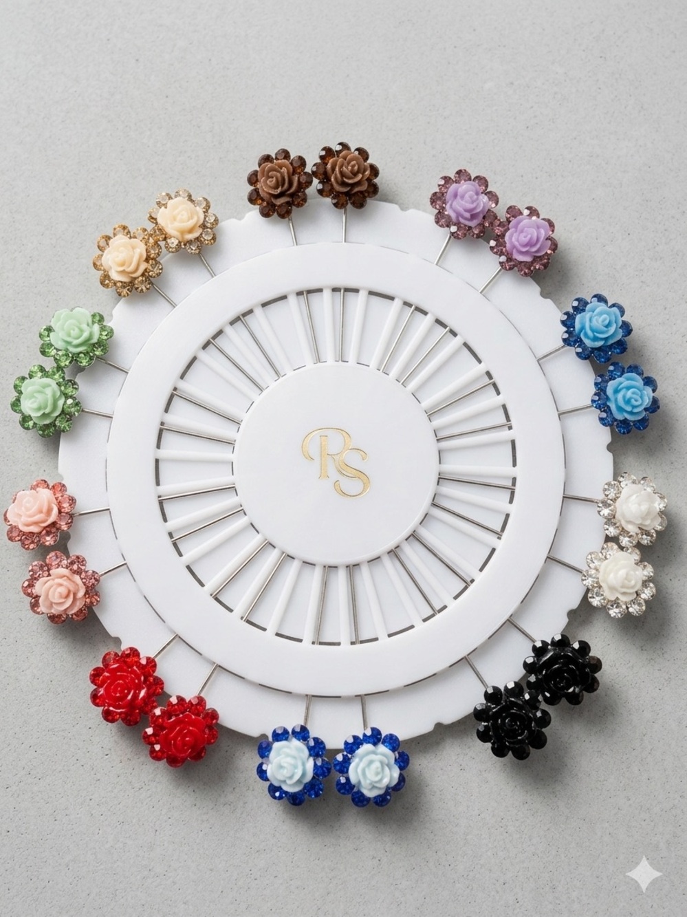 Floral Rose Decorative Hat Pins - Assorted Colors